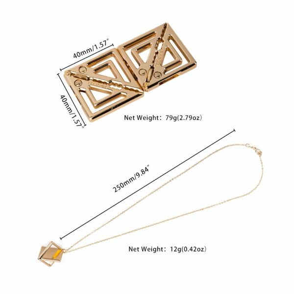 Затискачі для сосків з легкої підвіскою LOCKINK Adjustable Nipple Clamps with Light Pendant - Golden - Зображення 8