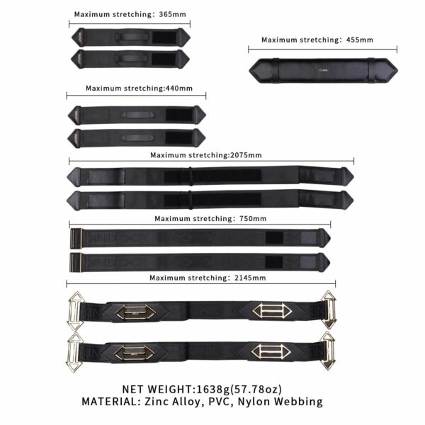 Фіксатори рук і ніг для ліжка LOCKINK BDSM Adjustable Bed Restraint Kit - Зображення 3