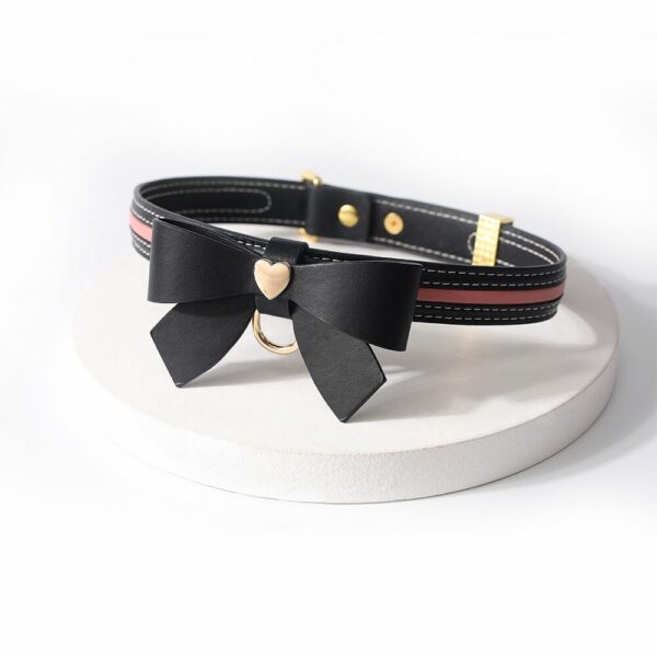 Повідець LOCKINK SEVANDA Love Heart Butterfly Leather Collar Set - Black - Зображення 4