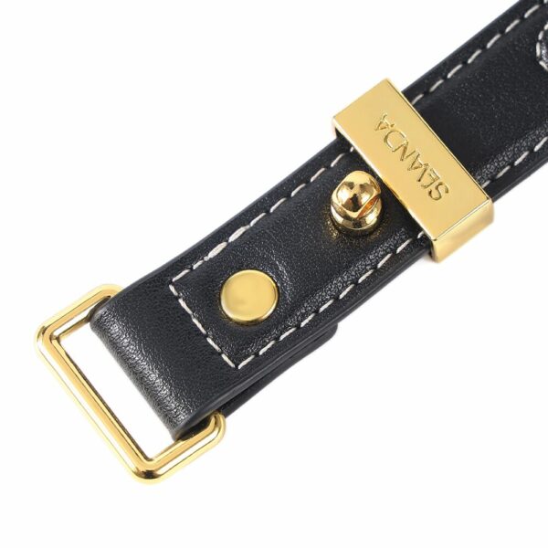 Повідець LOCKINK SEVANDA Love Heart Butterfly Leather Collar Set - Black - Зображення 7