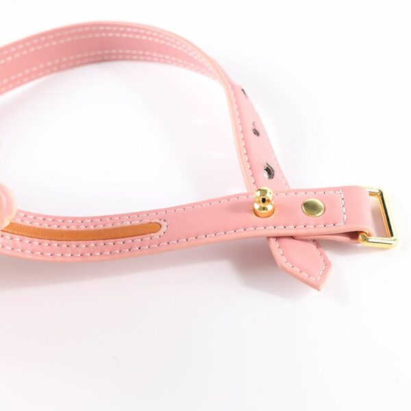 Повідець LOCKINK SEVANDA Love Heart Butterfly Leather Collar Set - Pink - Зображення 3