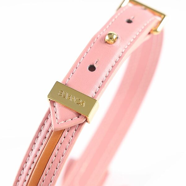 Повідець LOCKINK SEVANDA Love Heart Butterfly Leather Collar Set - Pink - Зображення 4