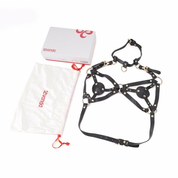 Портупея на груди LOCKINK SEVANDA Queen Chest Harness with Removable Bra - Зображення 9