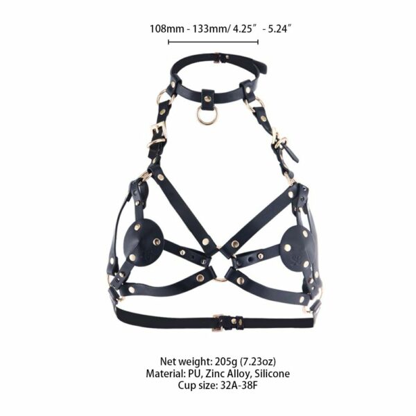Портупея на груди LOCKINK SEVANDA Queen Chest Harness with Removable Bra - Зображення 7