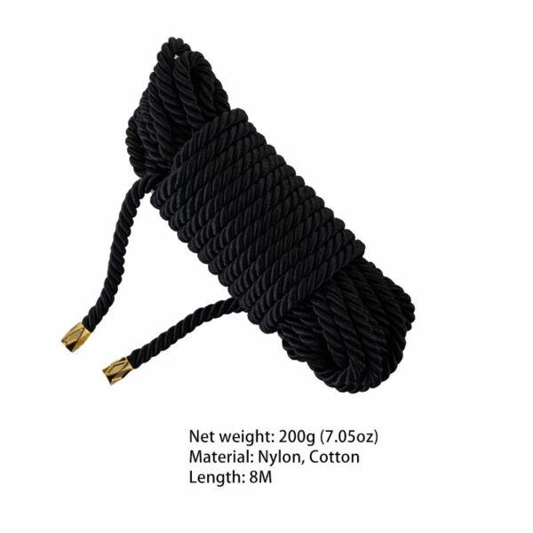 Мотузка для шибарі LOCKINK SEVANDA Shibari Pratice Rope Black, 8 метрів - Зображення 2