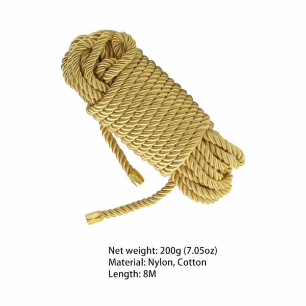 Мотузка для шибарі LOCKINK SEVANDA Shibari Pratice Rope Golden, 8 метрів - Зображення 3