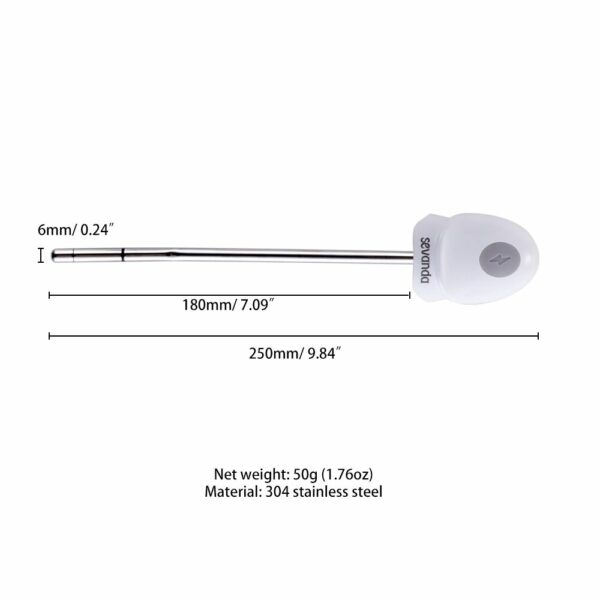 Уретральний зонд LOCKINK SEVANDA Vibrating & E-stim Metal Urethral Sounding - White - Зображення 10