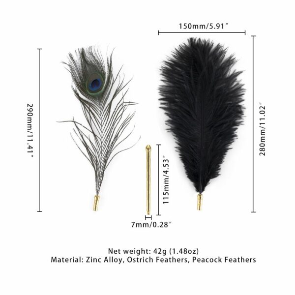 Лоскітка LOCKINK SEVANDA Natural Peacock Flirting Feather Tickler, перо павича - Зображення 5