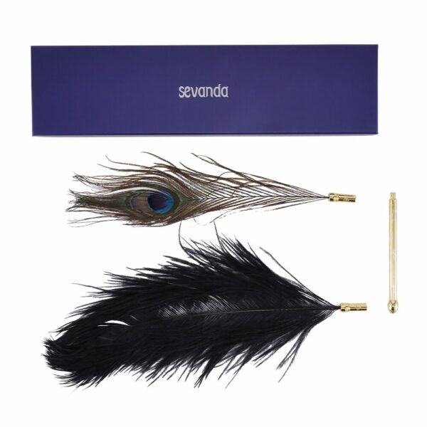 Лоскітка LOCKINK SEVANDA Natural Peacock Flirting Feather Tickler, перо павича - Зображення 7