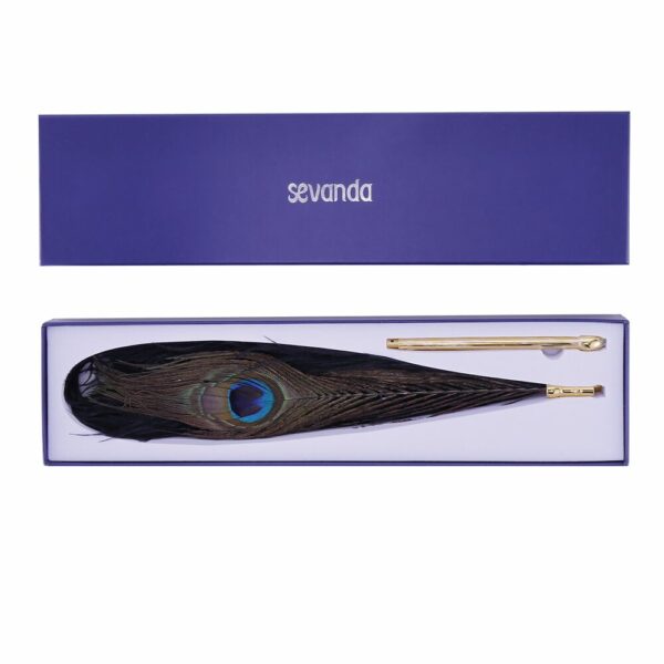 Лоскітка LOCKINK SEVANDA Natural Peacock Flirting Feather Tickler, перо павича - Зображення 8