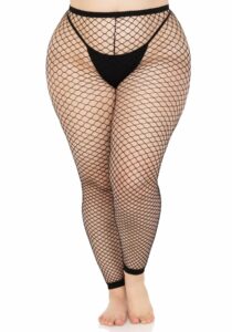 Панчохи Leg Avenue Industrial Net footless tights Black 1X/2X