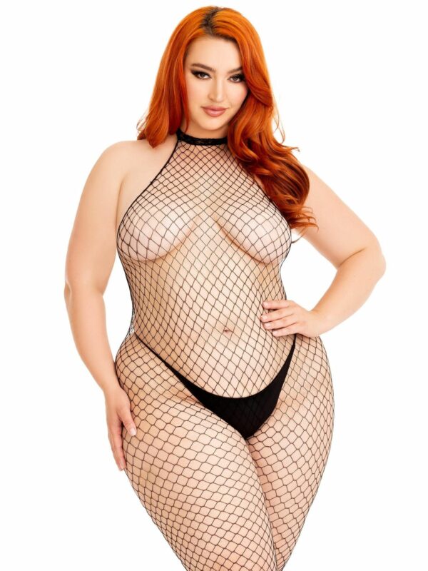 Бодістокінг Leg Avenue Racer neck bodystocking Black Queen Size - Зображення 3