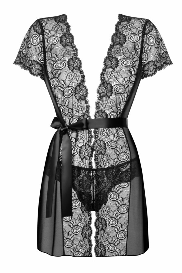 Пеньюар Obsessive Alluria peignoir & thong L/XL - Зображення 3