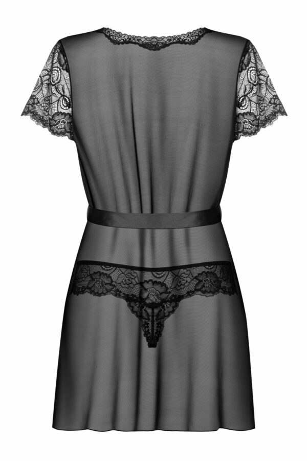 Пеньюар Obsessive Alluria peignoir & thong L/XL - Зображення 4