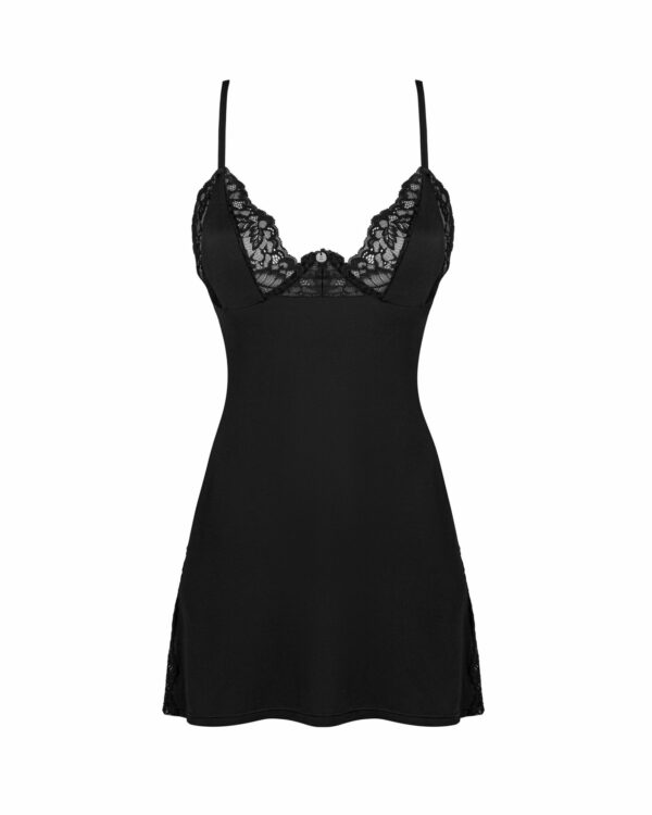 Сорочка Obsessive Bellastia chemise & thong M/L - Зображення 3