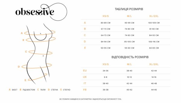 Бебі-дол Obsessive Donarella babydoll & thong M/L - Зображення 5