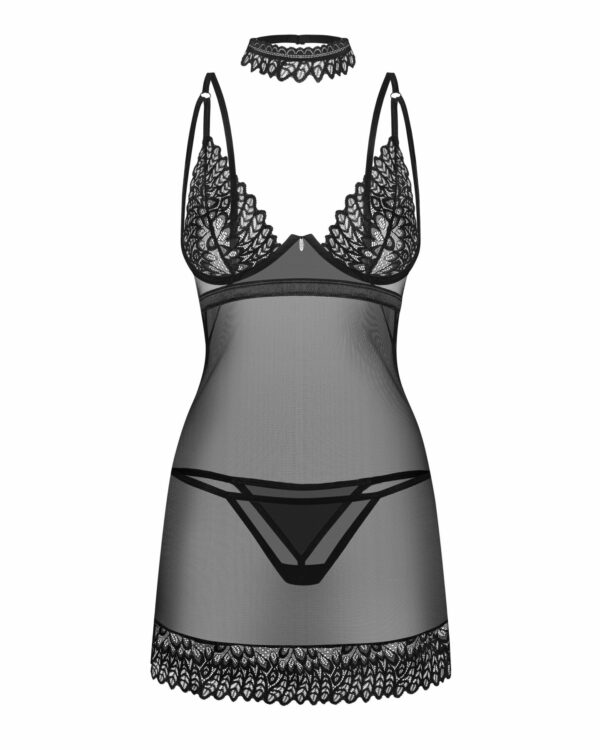 Сорочка Obsessive Donarella chemise & thong M/L - Зображення 3