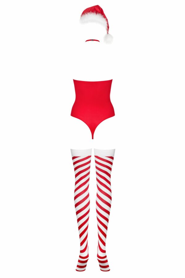 Боді Obsessive Kissmas teddy red L/XL - Зображення 4
