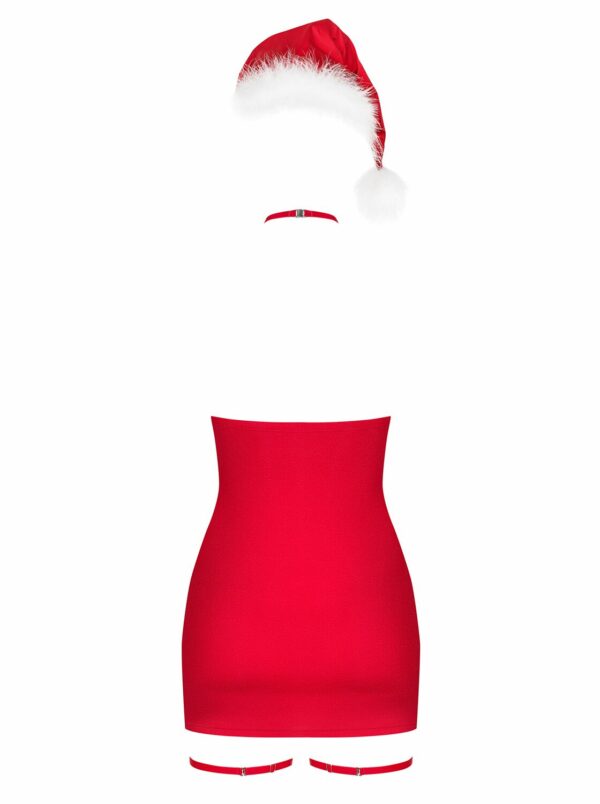 Сорочка Obsessive Kissmas chemise red 2XL/3XL - Зображення 4