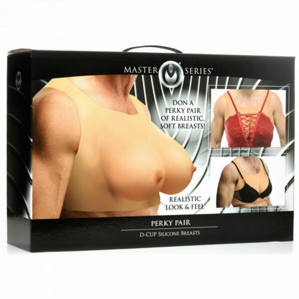 Накладні силіконові груди Master Series Perky Pair D-Cup Silicone Breasts - Зображення 5