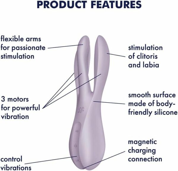 Кліторальний вібратор Satisfyer Threesome 2 Violet - Зображення 6