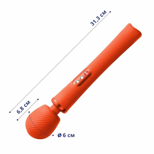 Вібромасажер Fun Factory VIM Vibrating Wand sunrise orange, суперпотужний та легкий, до 6 годин роботи - Зображення 2