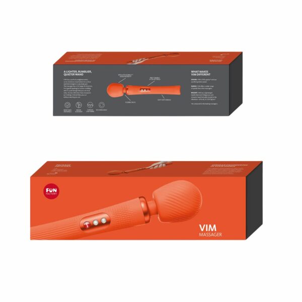 Вібромасажер Fun Factory VIM Vibrating Wand sunrise orange, суперпотужний та легкий, до 6 годин роботи - Зображення 9