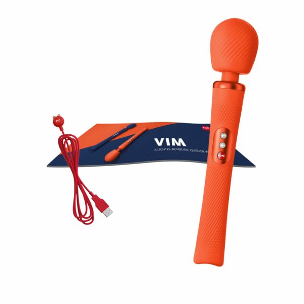 Вібромасажер Fun Factory VIM Vibrating Wand sunrise orange, суперпотужний та легкий, до 6 годин роботи - Зображення 8