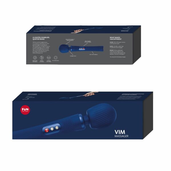 Вібромасажер Fun Factory VIM Vibrating Wand midnight blue, суперпотужний та легкий, до 6 годин роботи - Зображення 9