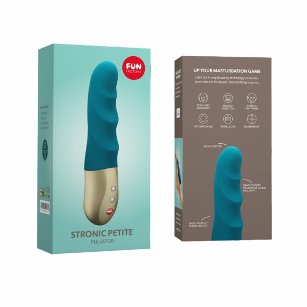 Мініпульсатор Fun Factory STRONIC PETITE deep sea blue, 8 режимів, підходить для початківців - Зображення 7