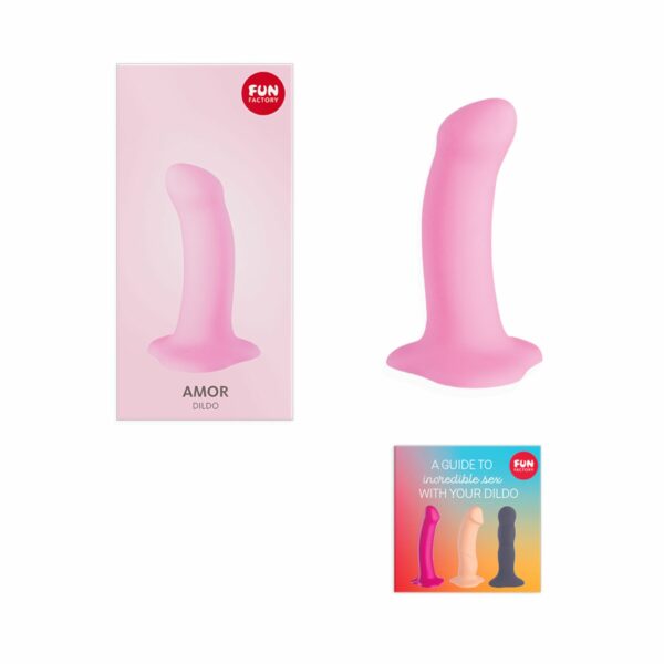 Фалоімітатор Fun Factory AMOR, рожевий, довжина 14,6 см, діаметр 3,7 см, вигнутий - Зображення 3
