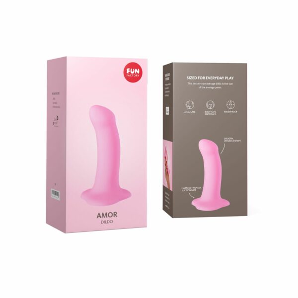 Фалоімітатор Fun Factory AMOR, рожевий, довжина 14,6 см, діаметр 3,7 см, вигнутий - Зображення 4