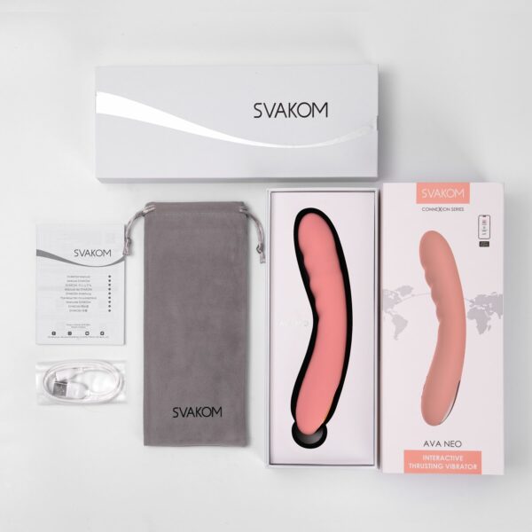 Смарт-вібратор з пульсацією Svakom Ava Neo Peach Pink, 15 режимів роботи, водонепроникний - Зображення 11