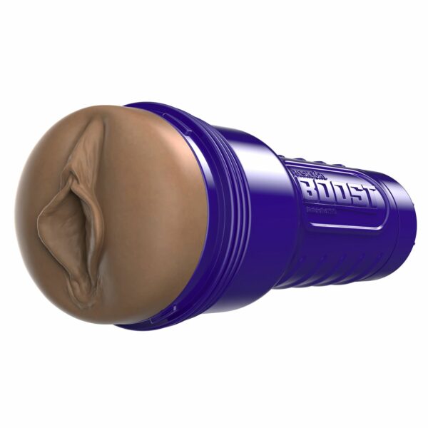 Мастурбатор-вагіна Fleshlight Boost Bang Medium Dark Flesh, плаваючі кільця Turbo Tech - Зображення 6