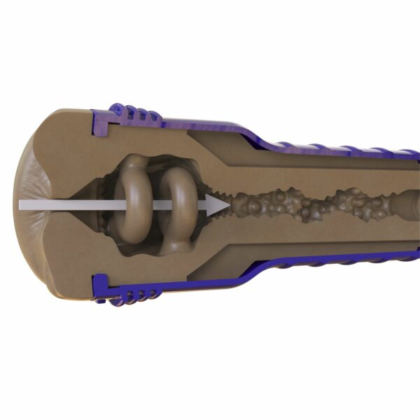 Мастурбатор-попка Fleshlight Boost Blast Female Medium Dark Flesh, плаваючі кільця Turbo Tech - Зображення 4