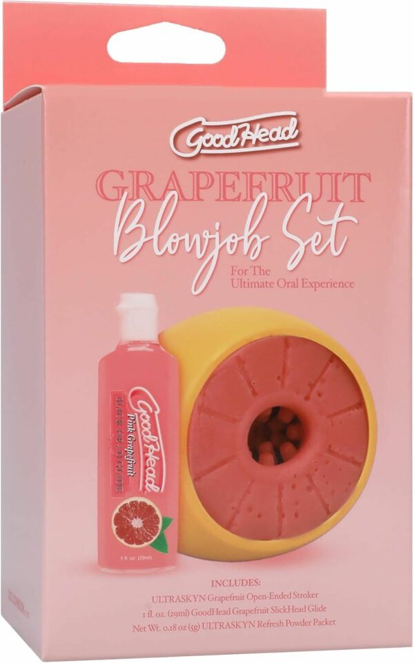 Набір для мінету Doc Johnson GoodHead Grapefruit Blowjob Set - Yellow - Зображення 5