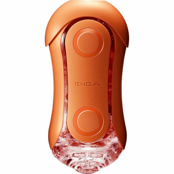 Мастурбатор Tenga Flip Orb — Sunset Orange, з можливістю зміни тиску та стимулювальними кульками всередині - Зображення 4