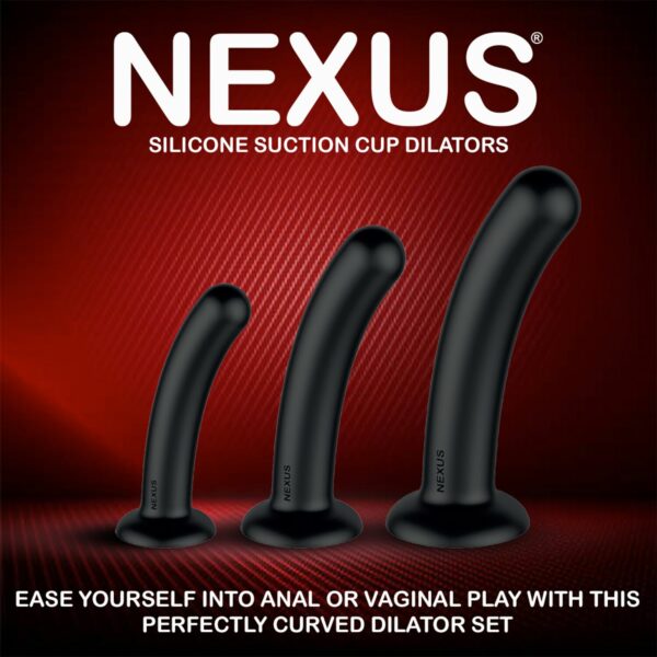 Набір дилдо Nexus Dilating Set  (17см, 15см, 12,5см) - Зображення 7