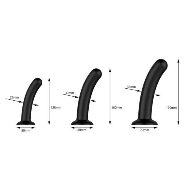 Набір дилдо Nexus Dilating Set  (17см, 15см, 12,5см) - Зображення 5