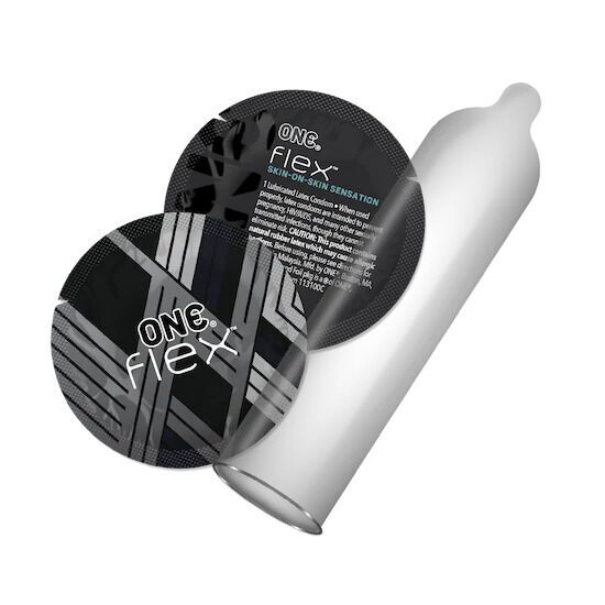 Презервативи ONE Flex Graphene Condom 3 шт, картонна коробка (м'ята упаковка!!!) - Зображення 3