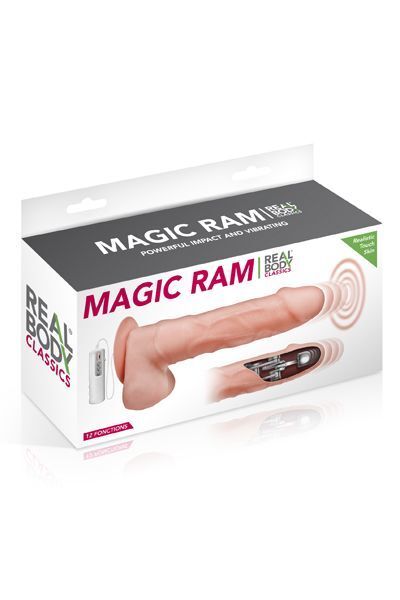 Фалоімітатор-пульсатор із вібрацією Real Body — Magic Ram (м'ята упаковка!!!) - Зображення 4