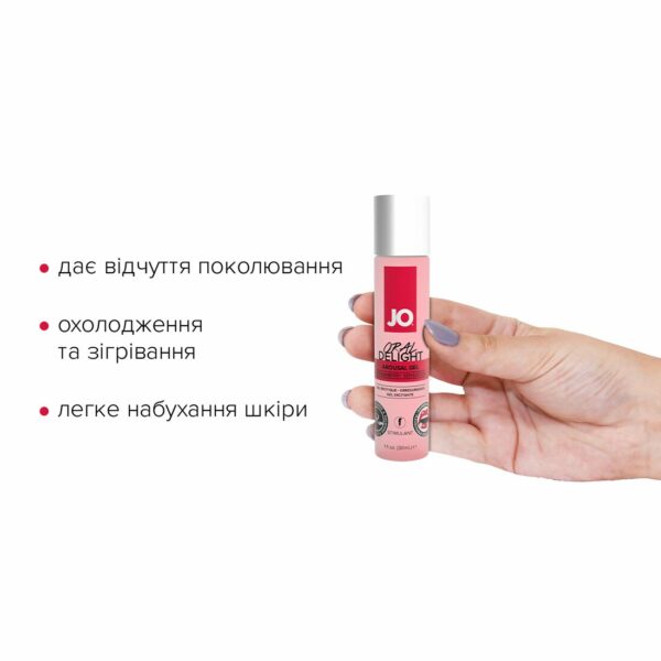 Гель для оральних пестощів JO Oral Delight — Strawberry Sensation (30 мл)  (срок до 08.2025) - Зображення 2