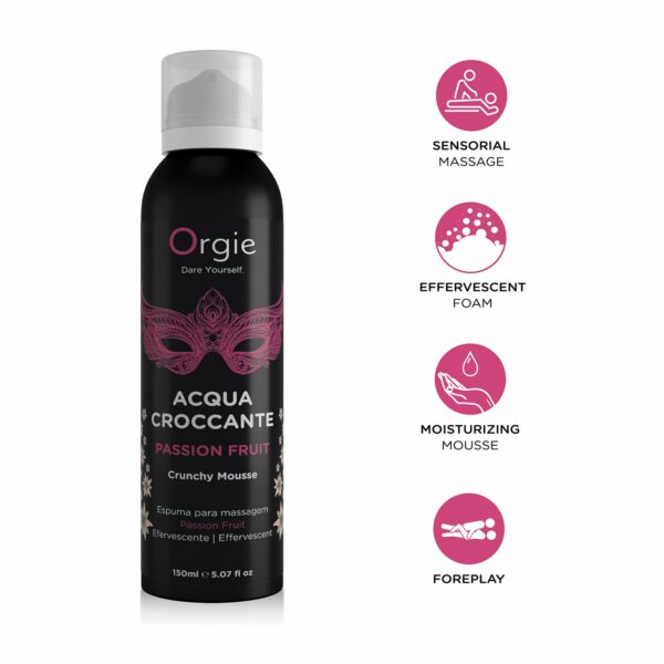 Масажна пінка Orgie – Acqua Croccante Passion Fruit (150 мл), ефект бульбашок, що лопаються - Зображення 3
