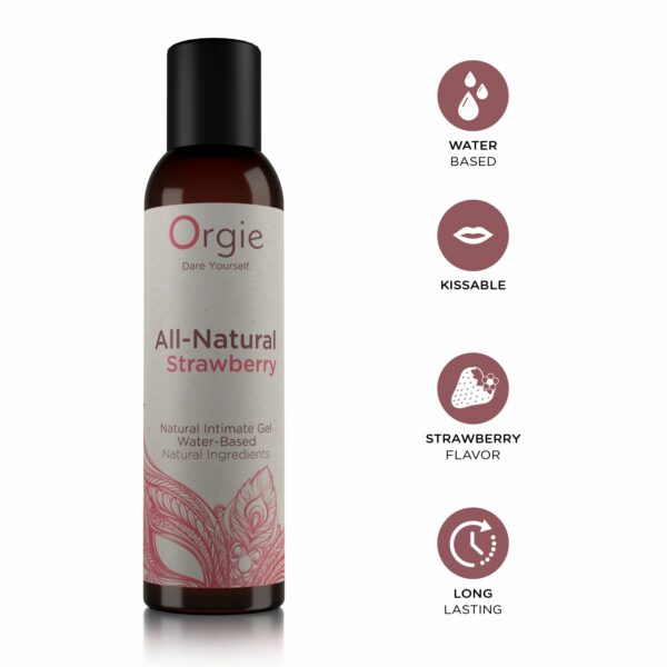 Лубрикант на водній основі Orgie - All - Natural Strawberry (150 мл) - Зображення 3