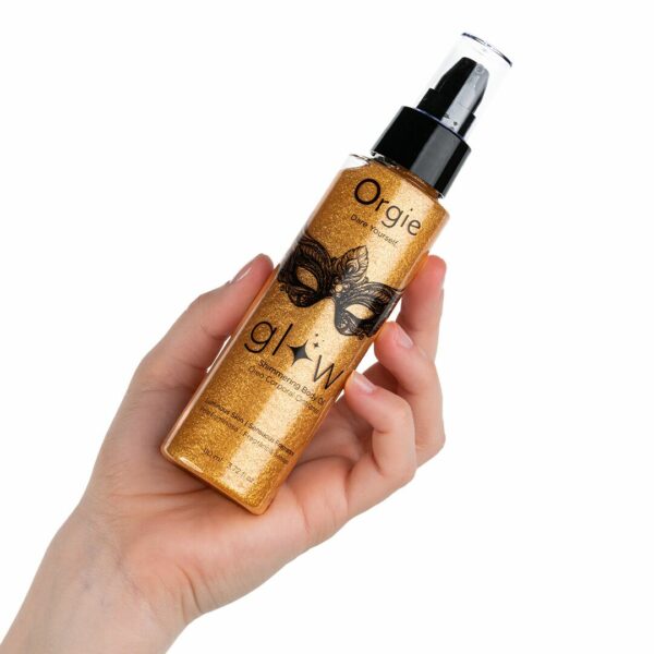 Олія-шимер для тіла Orgie – Glow Shimmering Body Oil (110 мл), чуттєвий аромат, зволоження - Зображення 2