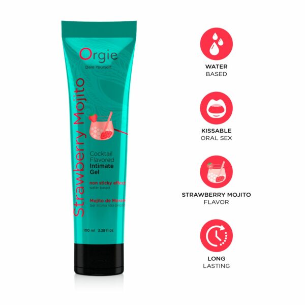 Лубрикант на водній основі Orgie - Lube Tube Strawberry Mojito (100 мл) - Зображення 3