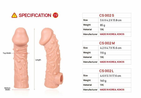 Насадка на член Kokos Cock Sleeve CS 002 M (м'ята упаквка!!!) - Зображення 6