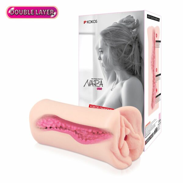 Мастурбатор-вагіна двошаровий Kokos Nara Double Layer - Зображення 6