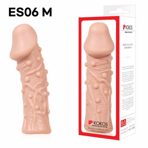Насадка на член Kokos Extreme Sleeve ES.06 розмір M, потовщувальна, стимулюючий рельєф - Зображення 4