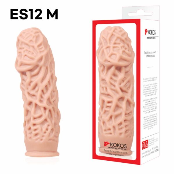 Насадка на член Kokos Extreme Sleeve ES.12 розмір M, потовщувальна, стимулюючий рельєф - Зображення 4